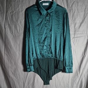 Kate Kasin Teal Bodysuit for Women